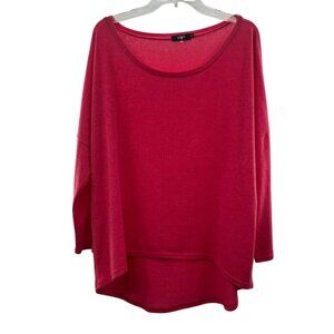 UGET Women's Hi Low Long Sleeve Sweater Pink Size XL